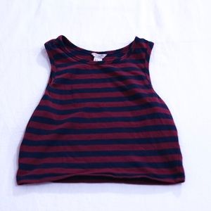 Forever 21 Red & Blue striped crop top